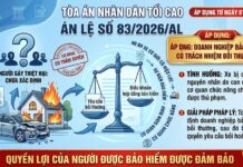 Án lệ số 83/2026/AL về trách nhiệm bồi thường của doanh nghiệp bảo hiểm khi cơ quan có thẩm quyền chưa xác định được người gây ra thiệt hại về tài sản