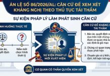 Án lệ số 86/2026/AL về sự kiện pháp lý làm phát sinh căn cứ để xem xét kháng nghị theo thủ tục tái thẩm