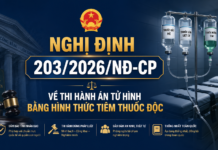 Nghị định 203/2026/NĐ-CP về thi hành án tử hình bằng hình thức tiêm thuốc độc
