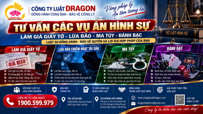 luat su ho tro vu an danh bac, lua dao, lam gia giay to, ma tuy